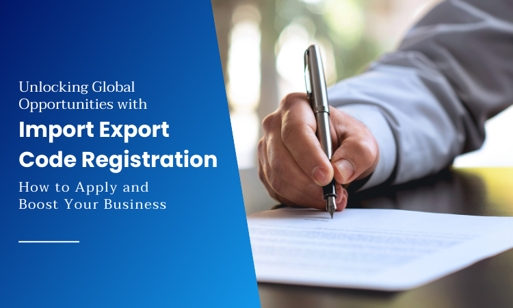 Image of a person signing import export registration documents.