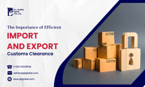 Image of carton boxed kept one above the other and image of a lock which implies unlocking import and export customs clearance.